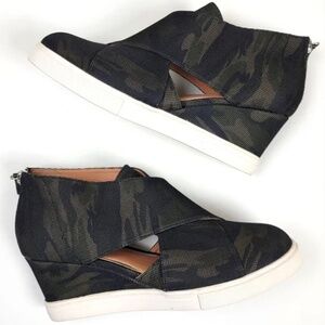 Paolo Shoes Linea Paolo Faith Camo Wedge Sneaker Shoes